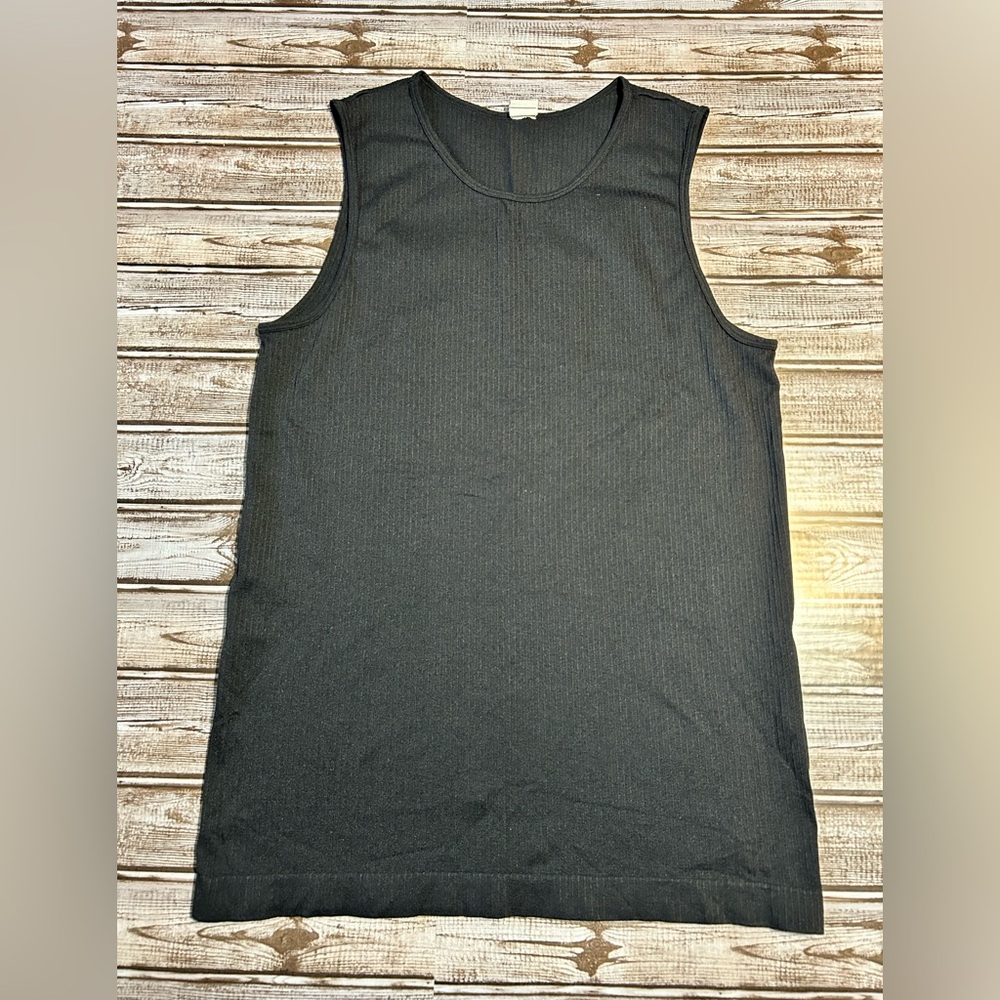 Zyia Ripped Black Sleeveless Tank Top